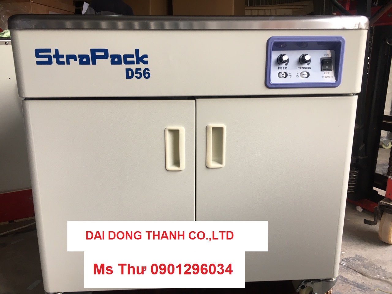 Cần bán Máy đóng đai thùng hãng STRAPACK Nhật bản model D56 mới 100%